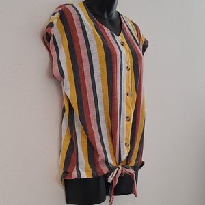 Bobbie Brooks Button-down Tie Shirt